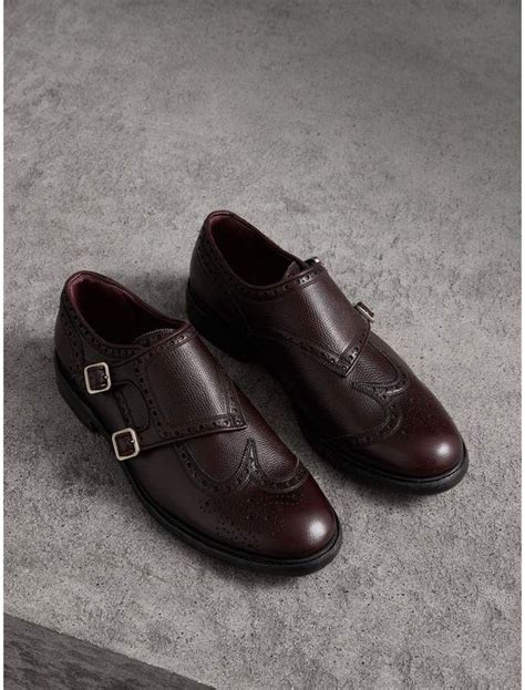 burberry brogue detail textured leather monk shoes|Burberry Limited.